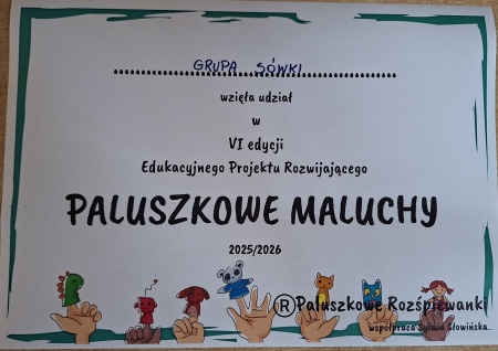 Paluszkowe Maluchy - projekt realizowany przez Sówki , moduł III